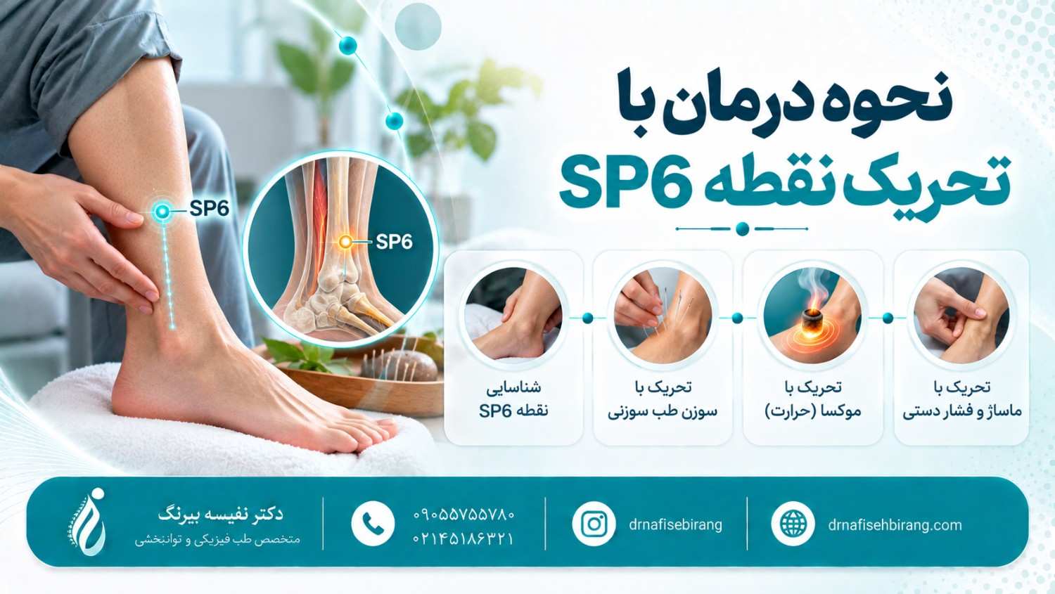 نحوه درمان با تحریک نقطه SP6