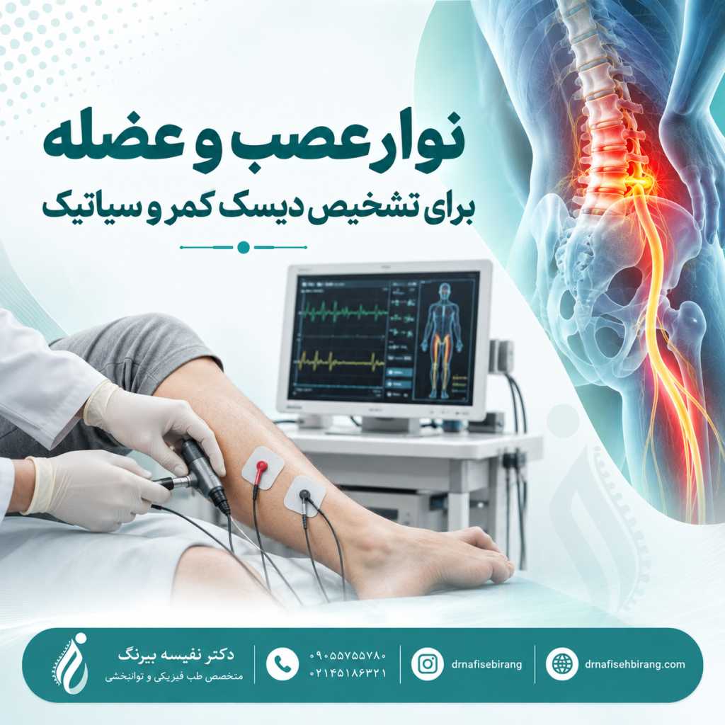 نوار عصب و عضله برای تشخیص دیسک کمر و سیاتیک