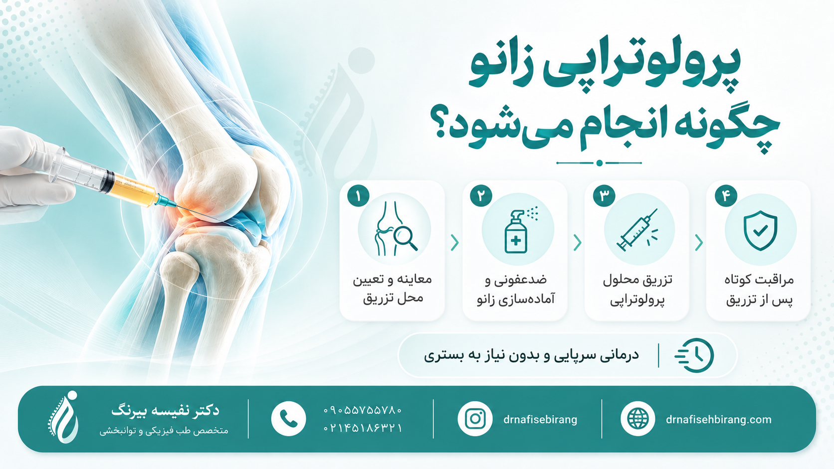 پرولوتراپی زانو چگونه انجام می‌شود؟